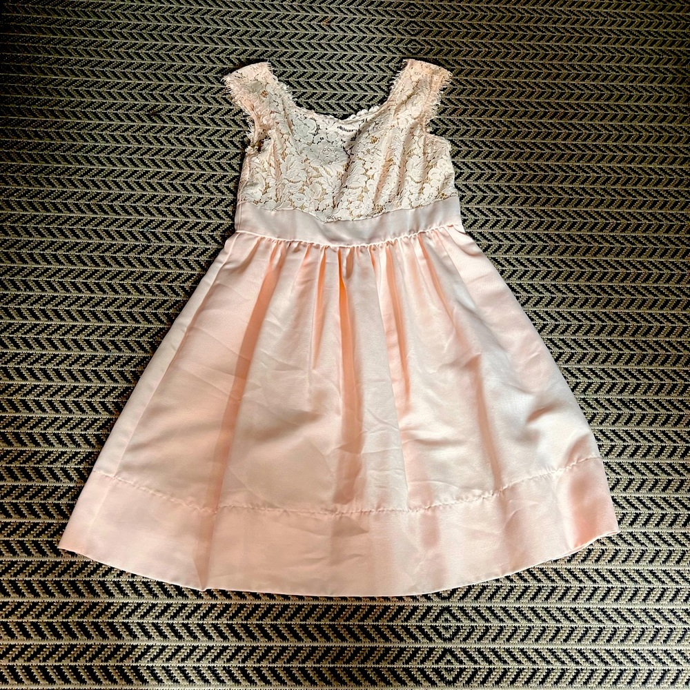 Woman’s pink dress